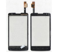 Touch screen (sensor) for LG X135 Optimus L60i Dual, black, original (China) big ic (6mm) / small ic (5mm)